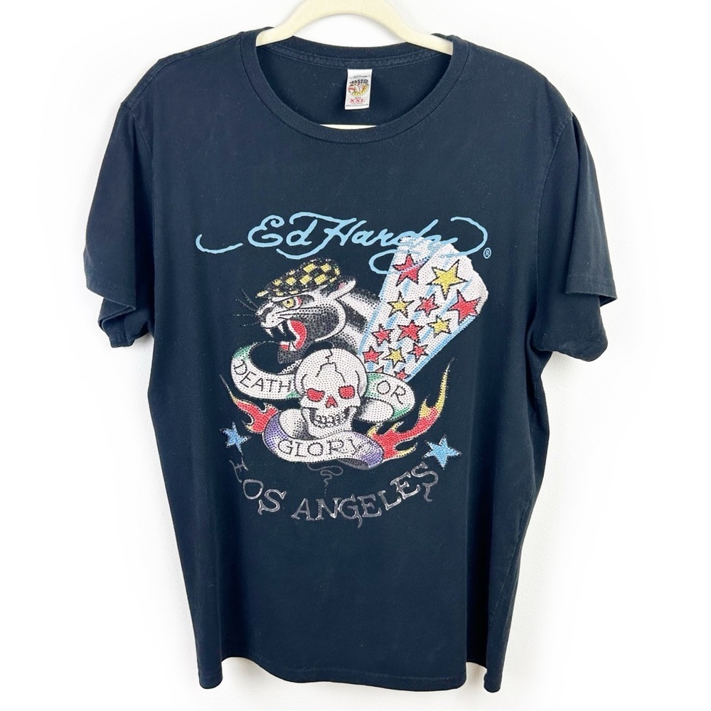Ed Hardy Christian Audigier Death or Glory Los Angeles T-shirt vintage Y2K XXL
